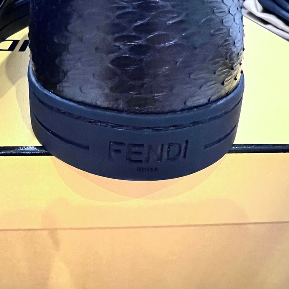 Fendi Bag Bug With 100% Real Nutria Silver Fox Fur Slip-On Leather Shoes main image 4